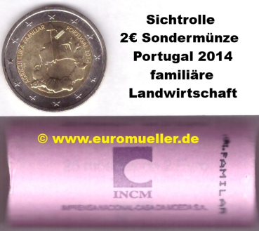 Rolle 2 Euro Sondermünze Portugal 2014 Landwirtschaft